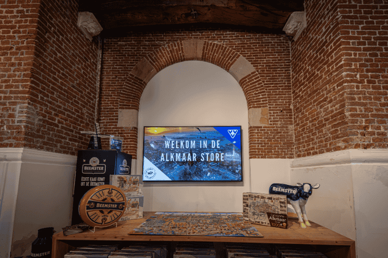 Digitaal scherm in de Alkmaarstore